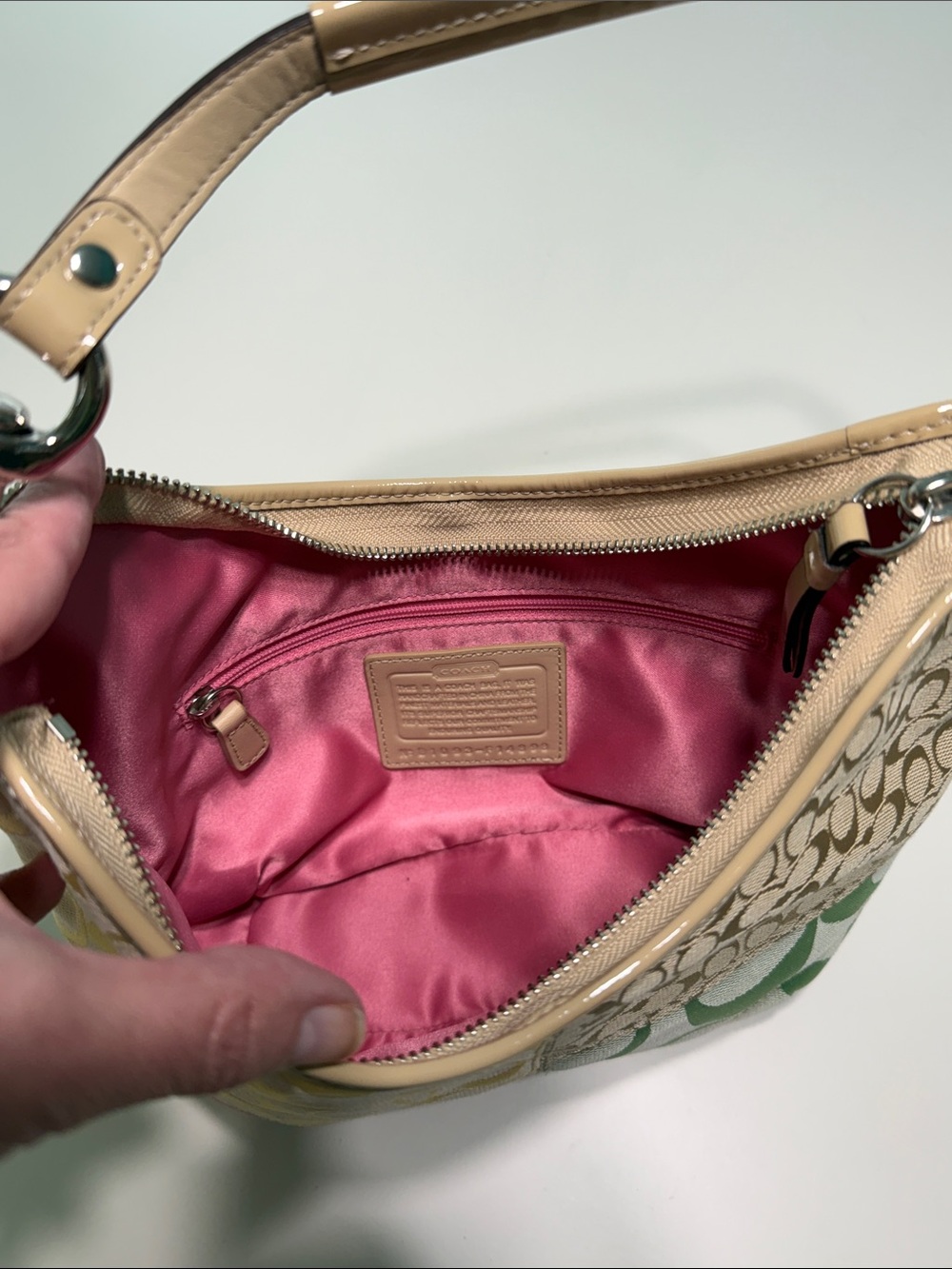 Coach Patchwork Signature Small Hobo in Pastel Multicolor - Picture 6 of 8